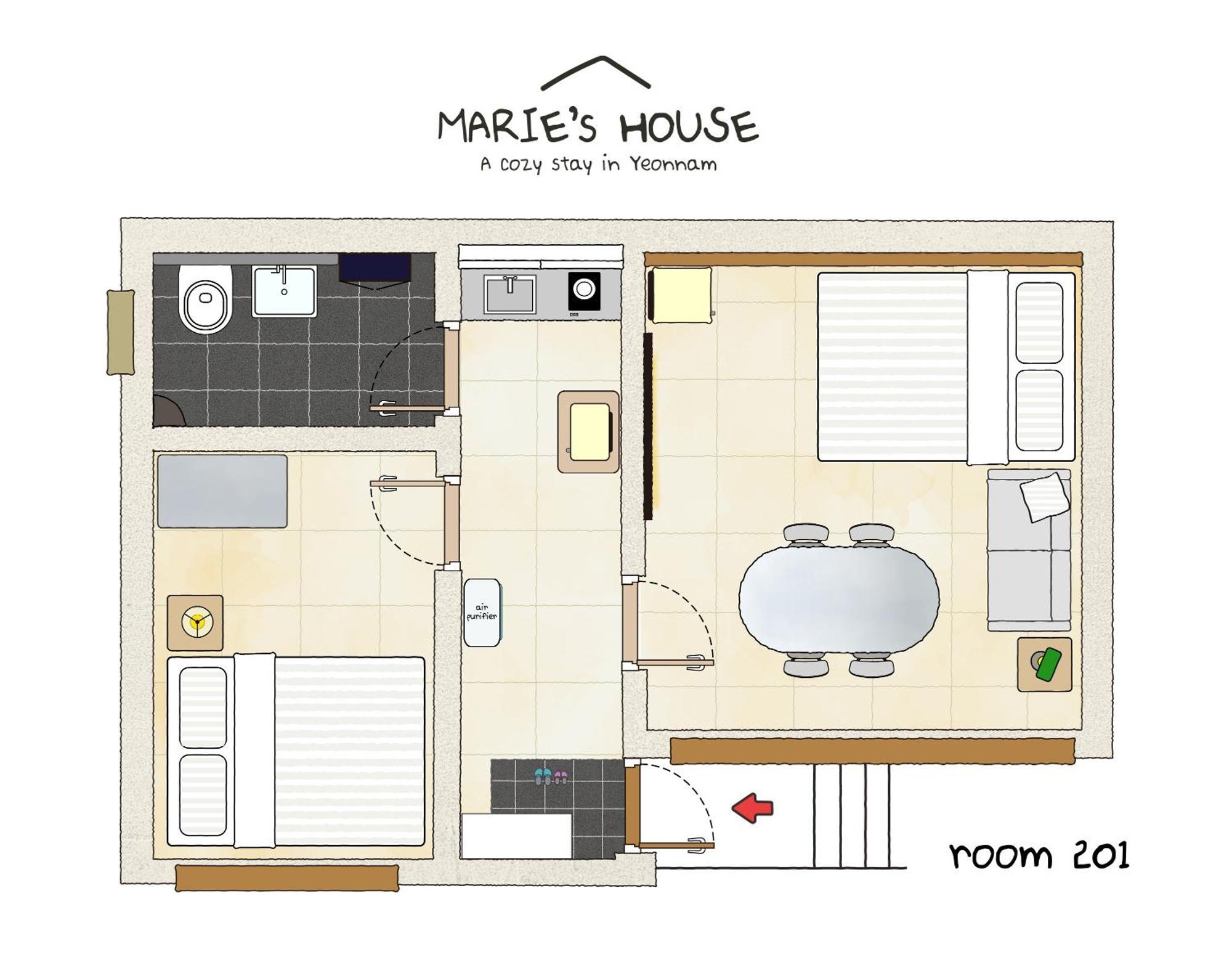 Marie's House 201 Hongdae *